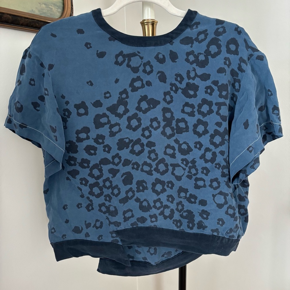 Sea New York Silk Animal Print Blouse Size 6